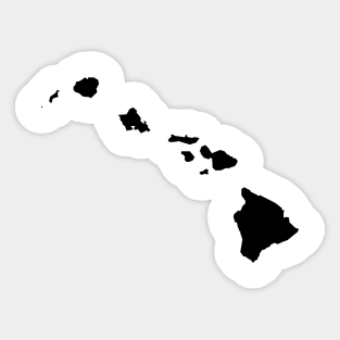 Hawaii map in black Sticker